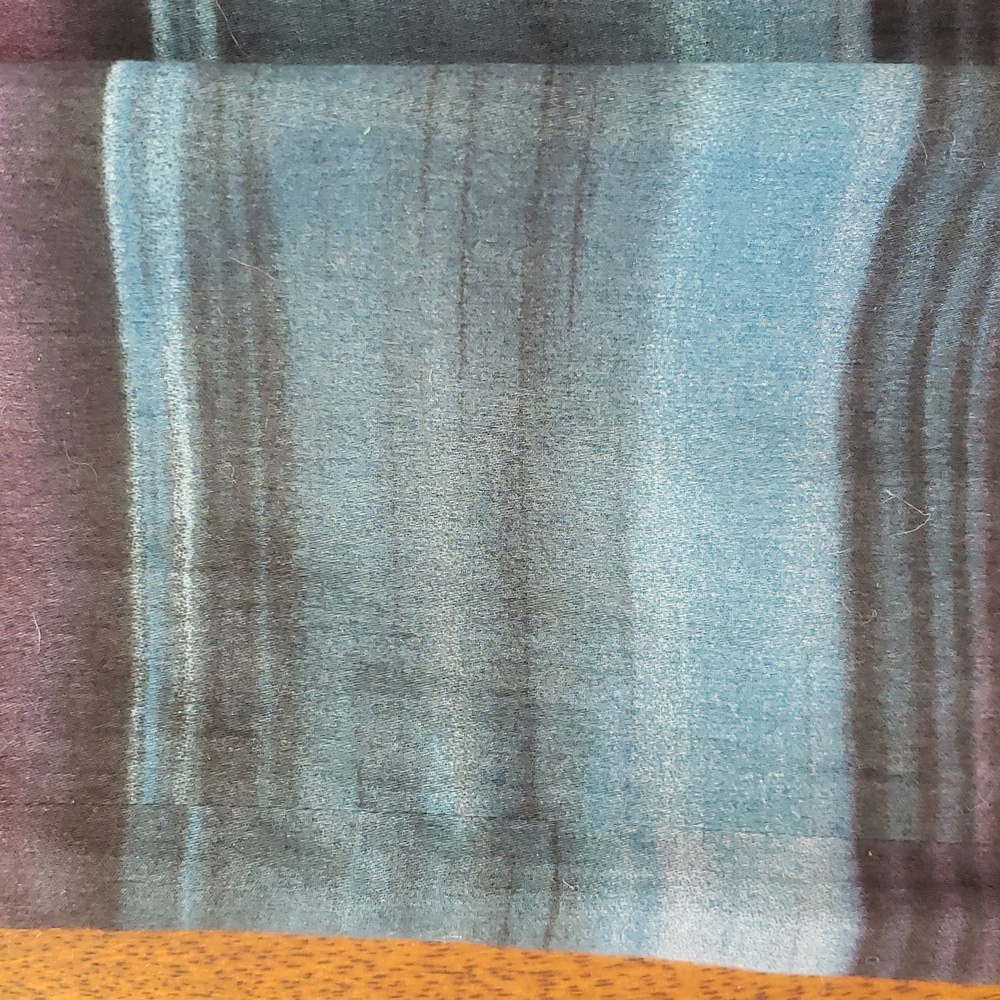LOFT Watercolor Ombre Striped Pleated Skirt Blue Purple Gray 2P Soft Pleats - Picture 6 of 8